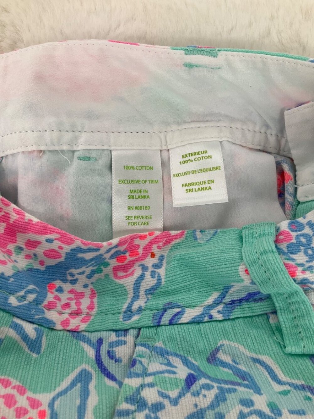 Lilly Pulitzer Callahan Shorts, size 4, Minty Fresh Fansea, 5" inseam - Picture 6 of 7